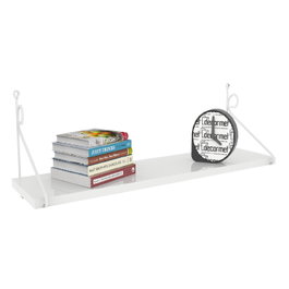 Hanah Home Estantería de Pared Blanca 72x27x20 cm Tablero de Partículas Recubierto de Melamina